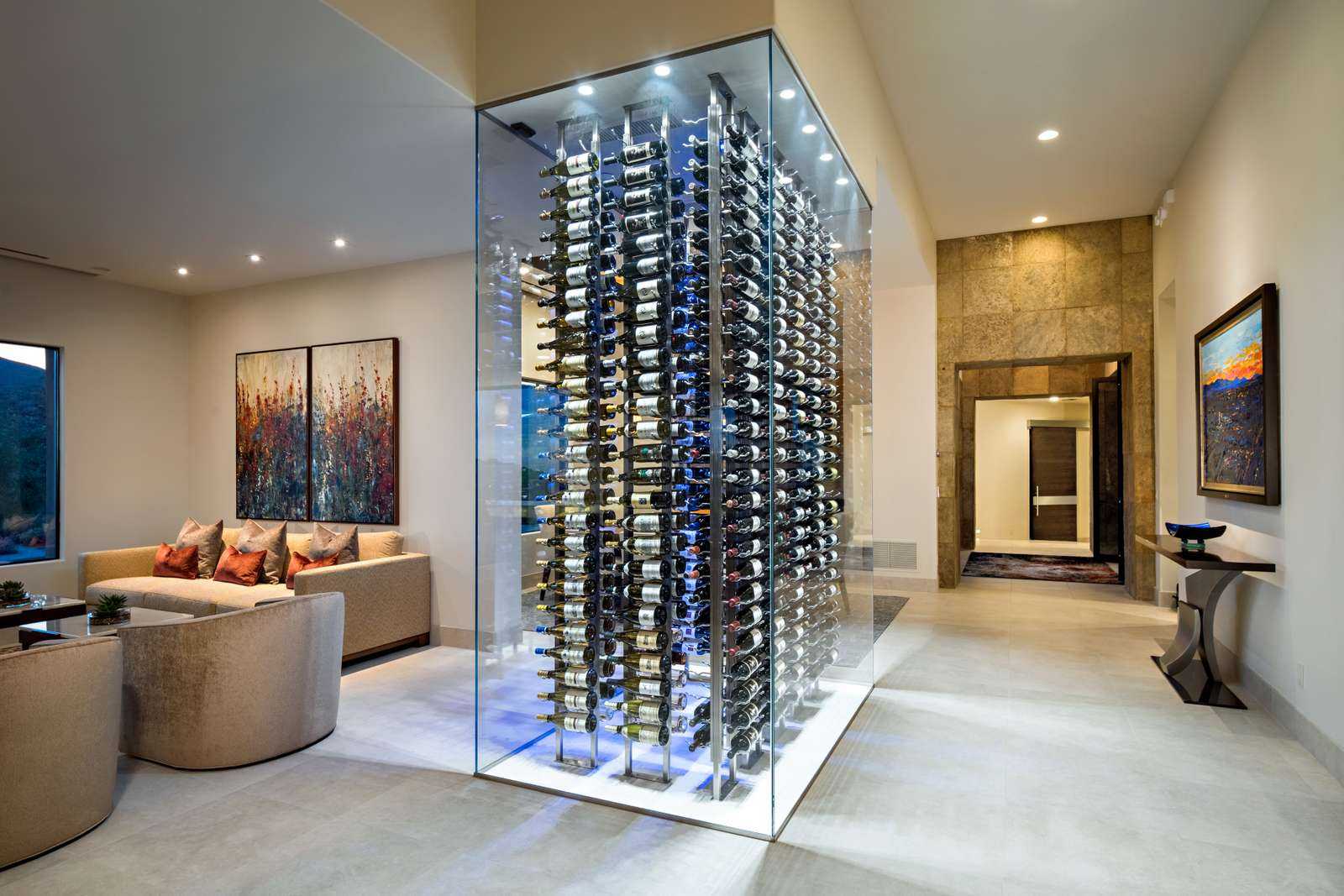 glass wine cellar